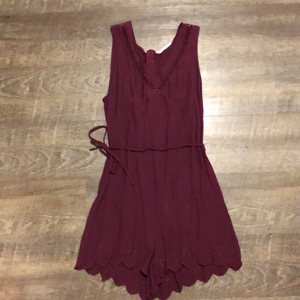 Maroon summer romper